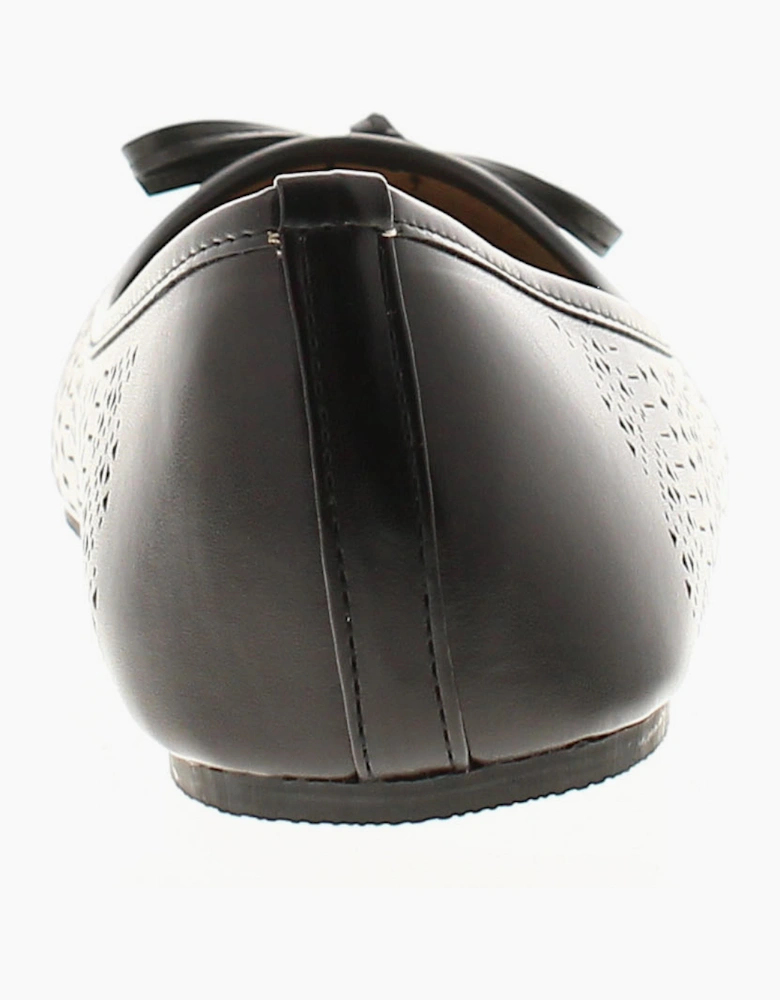 Womens Ballerina Shoes Oulton Slip On black UK Size