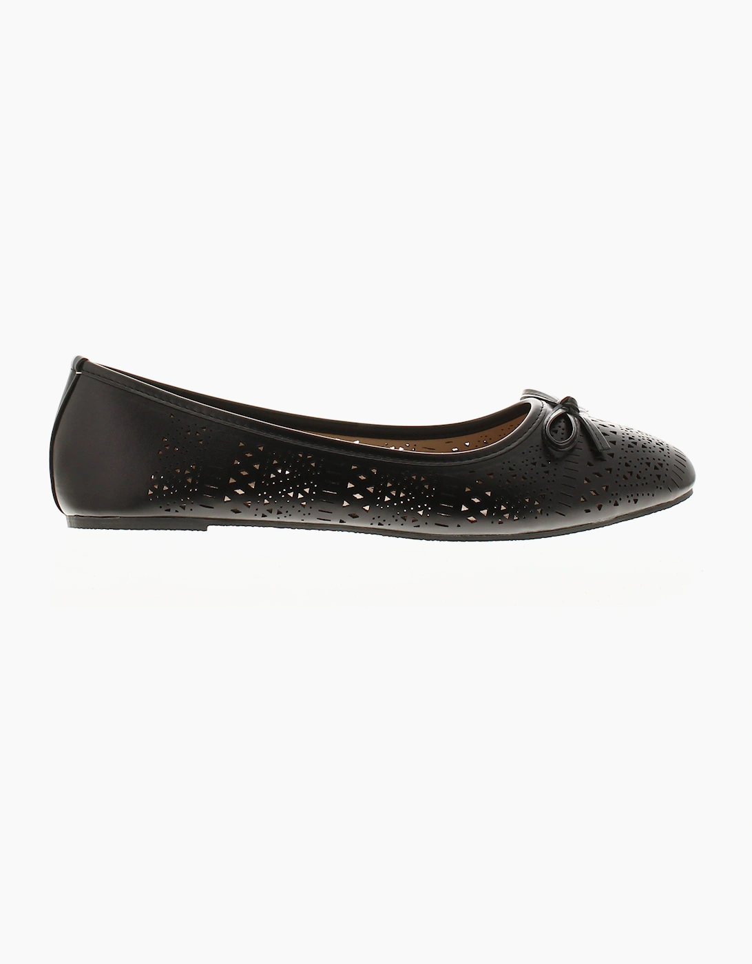 Womens Ballerina Shoes Oulton Slip On black UK Size