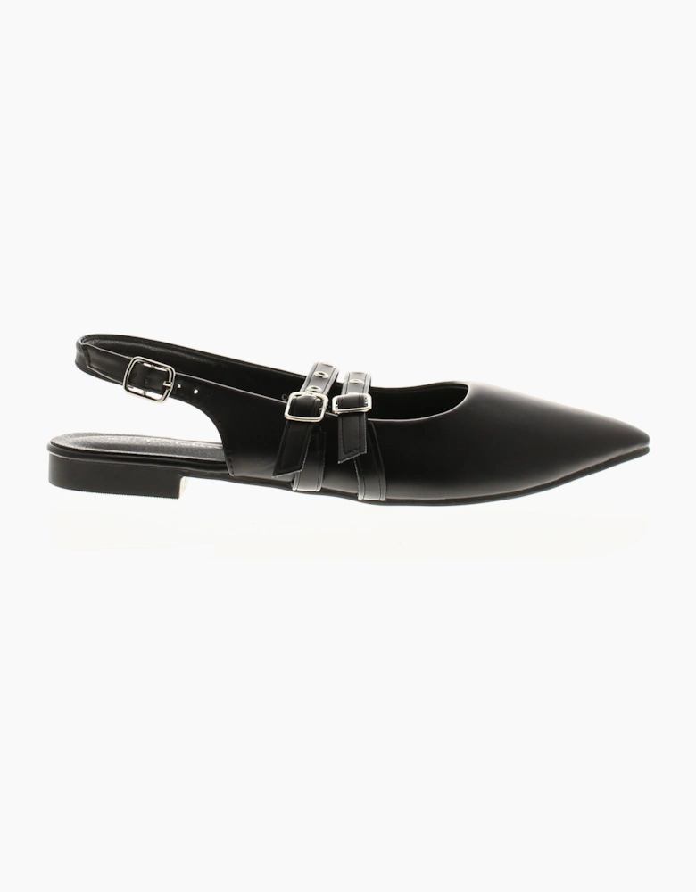 Womens Flat Shoes Ferne Buckle black UK Size