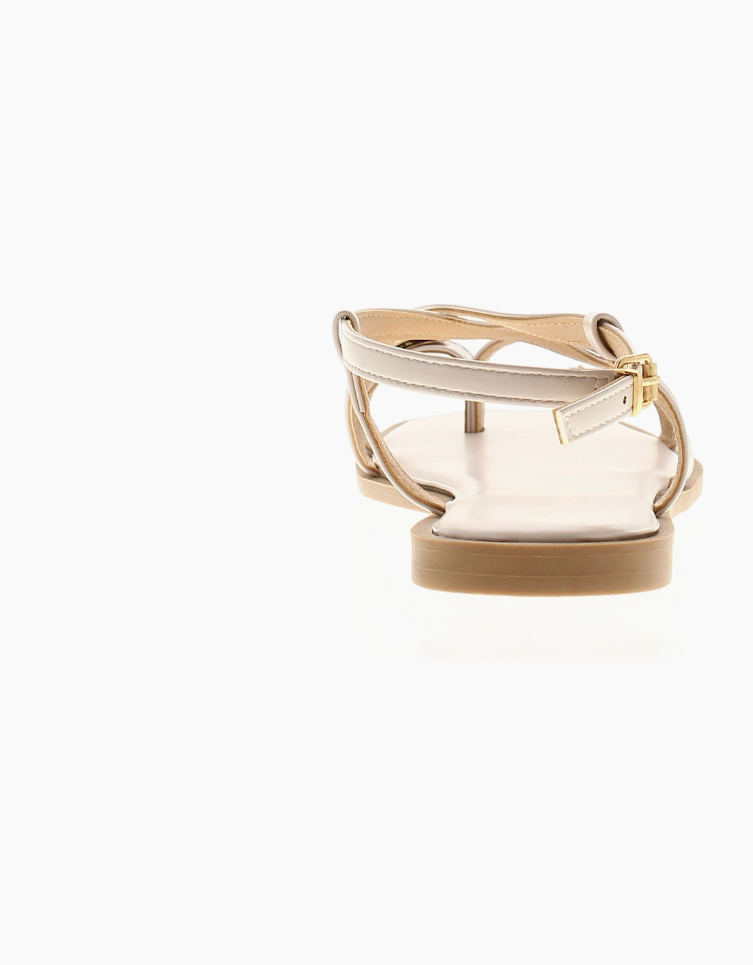Womens Strappy Sandals Talia Buckle beige UK Size