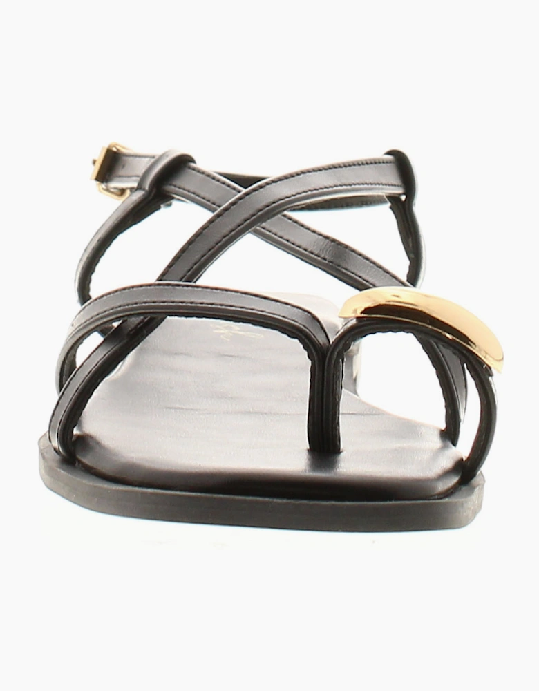 Womens Strappy Sandals Talia Buckle black UK Size