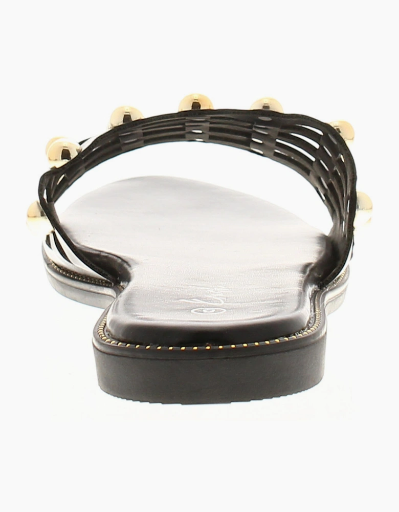 Womens Flat Sandals Coop Slip On black UK Size