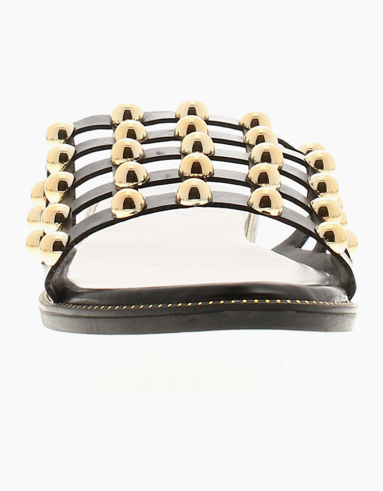 Womens Flat Sandals Coop Slip On black UK Size