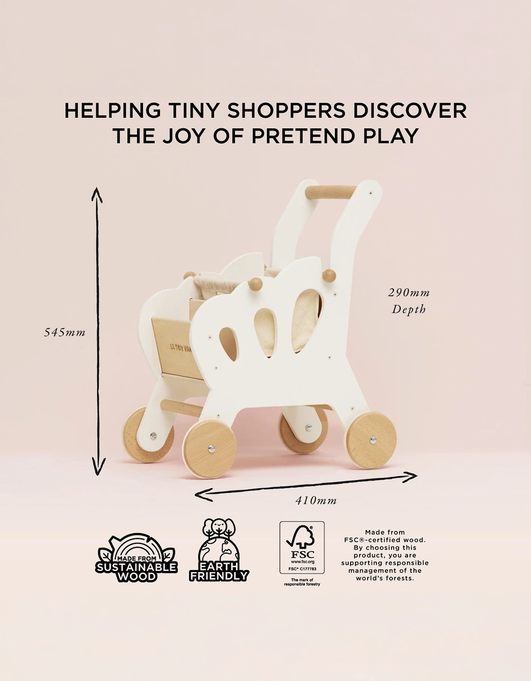 Shopping Grocery Trolley & Bag (41 x 29 x 55cm)