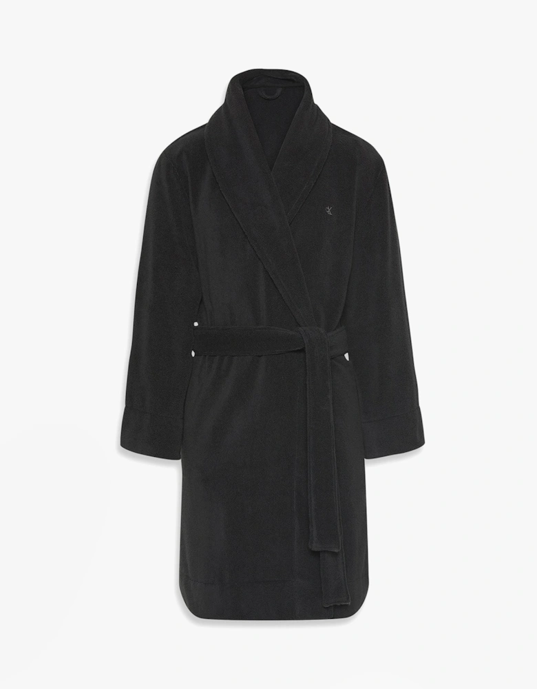 Calvin Klein COMFORT FRENCH TERRY Mens Bathrobes Black