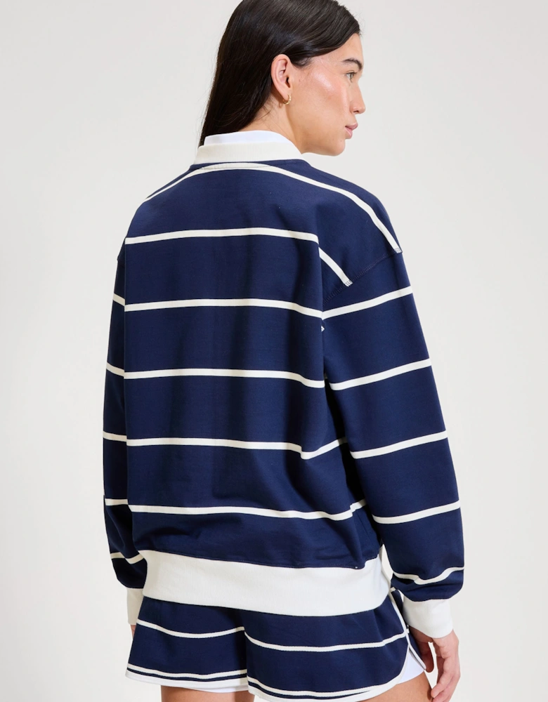 Taggia Sweatshirt - Dark Blue/Off White