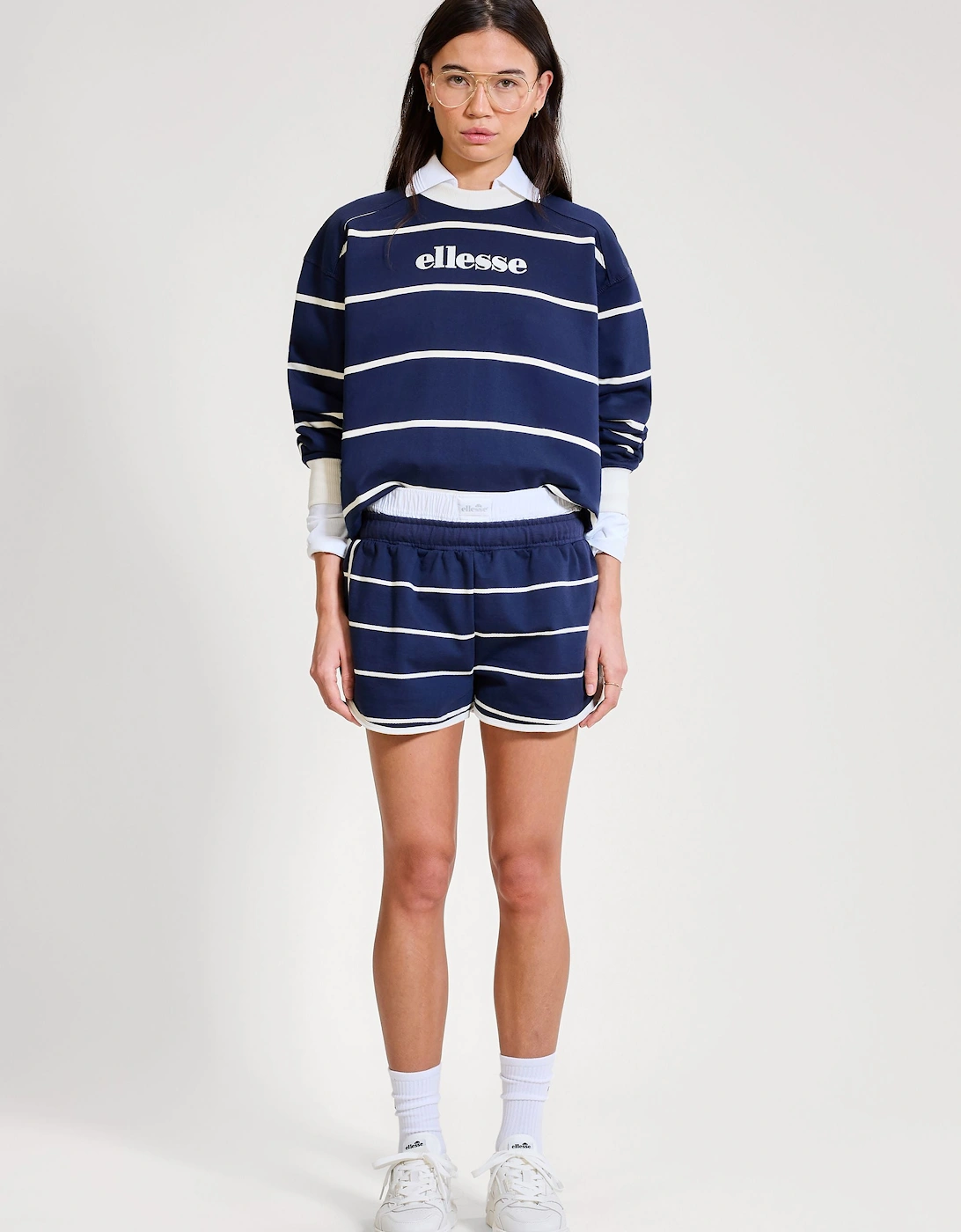 Taggia Sweatshirt - Dark Blue/Off White