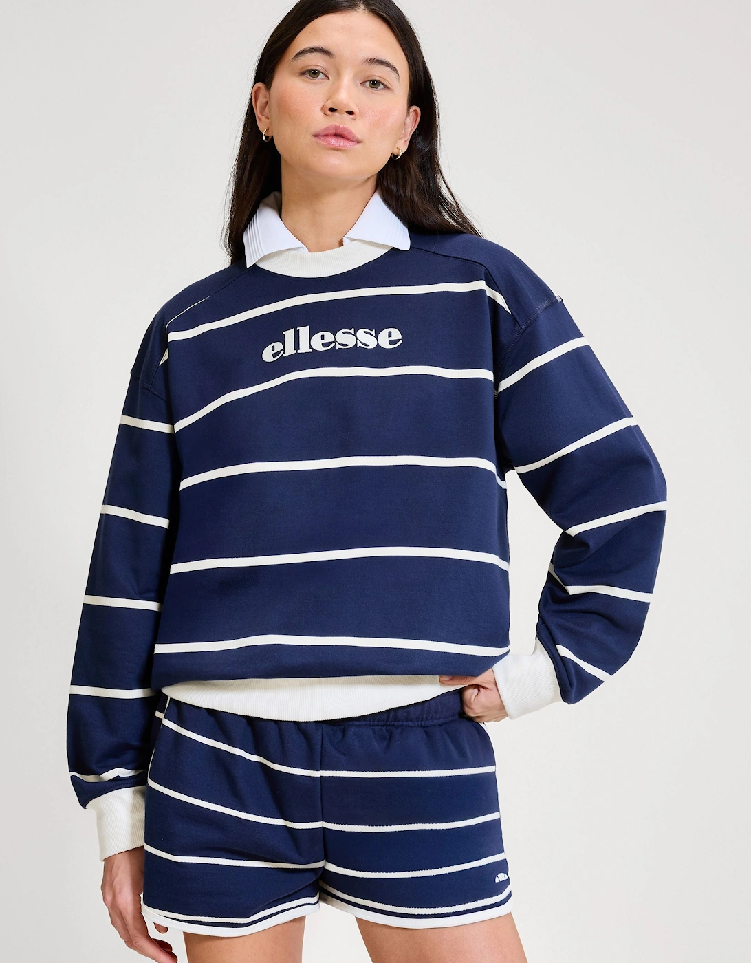 Taggia Sweatshirt - Dark Blue/Off White