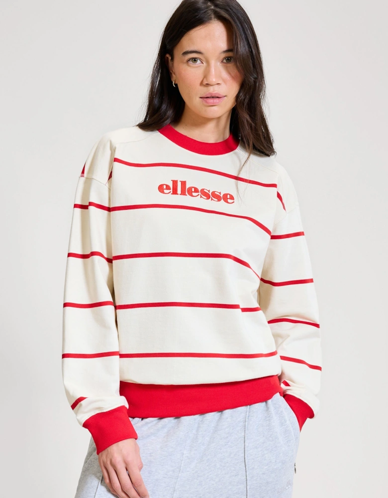 Taggia Sweatshirt - Off White/Red