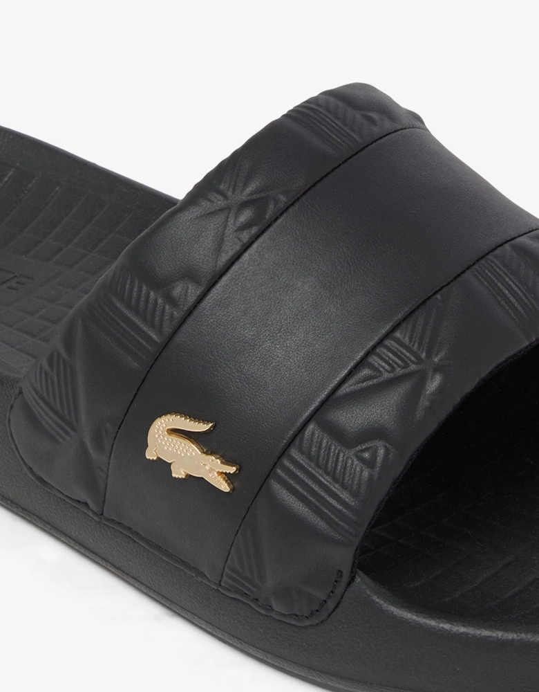 Serve Hybrid Monogram Slides - Black/Gold 1V7