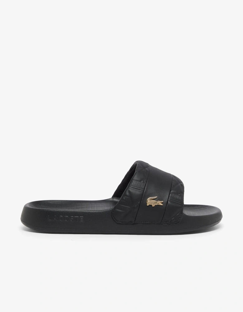 Serve Hybrid Monogram Slides - Black/Gold 1V7