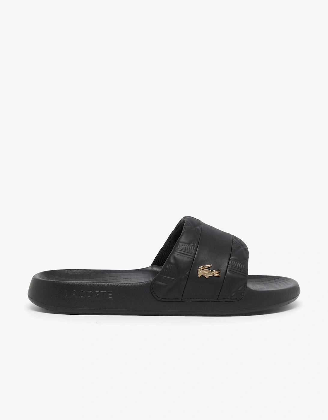 Serve Hybrid Monogram Slides - Black/Gold 1V7