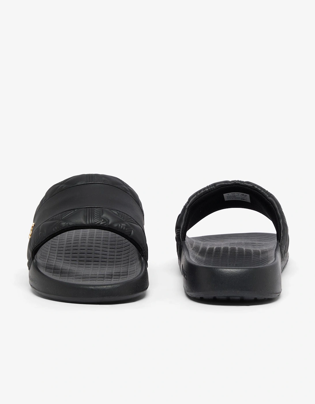 Serve Hybrid Monogram Slides - Black/Gold 1V7