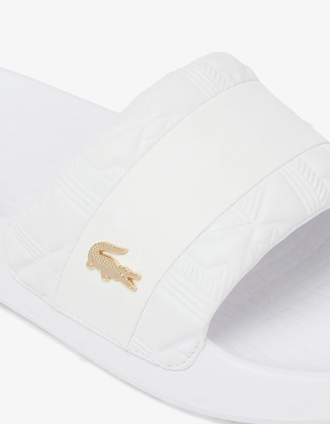Serve Hybrid Monogram Slides - White/White 21G
