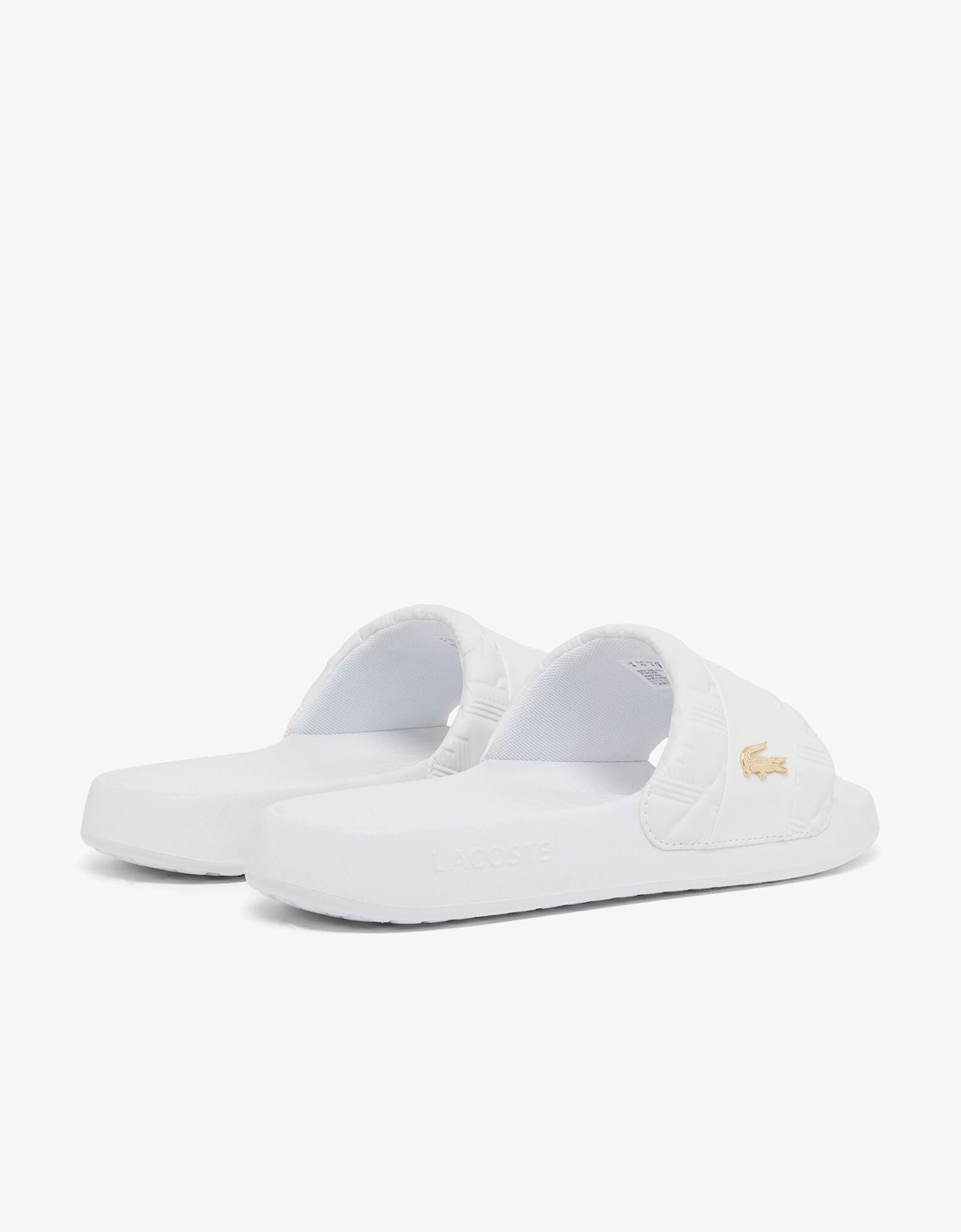 Serve Hybrid Monogram Slides - White/White 21G