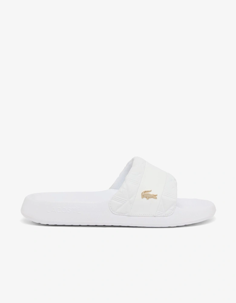 Serve Hybrid Monogram Slides - White/White 21G