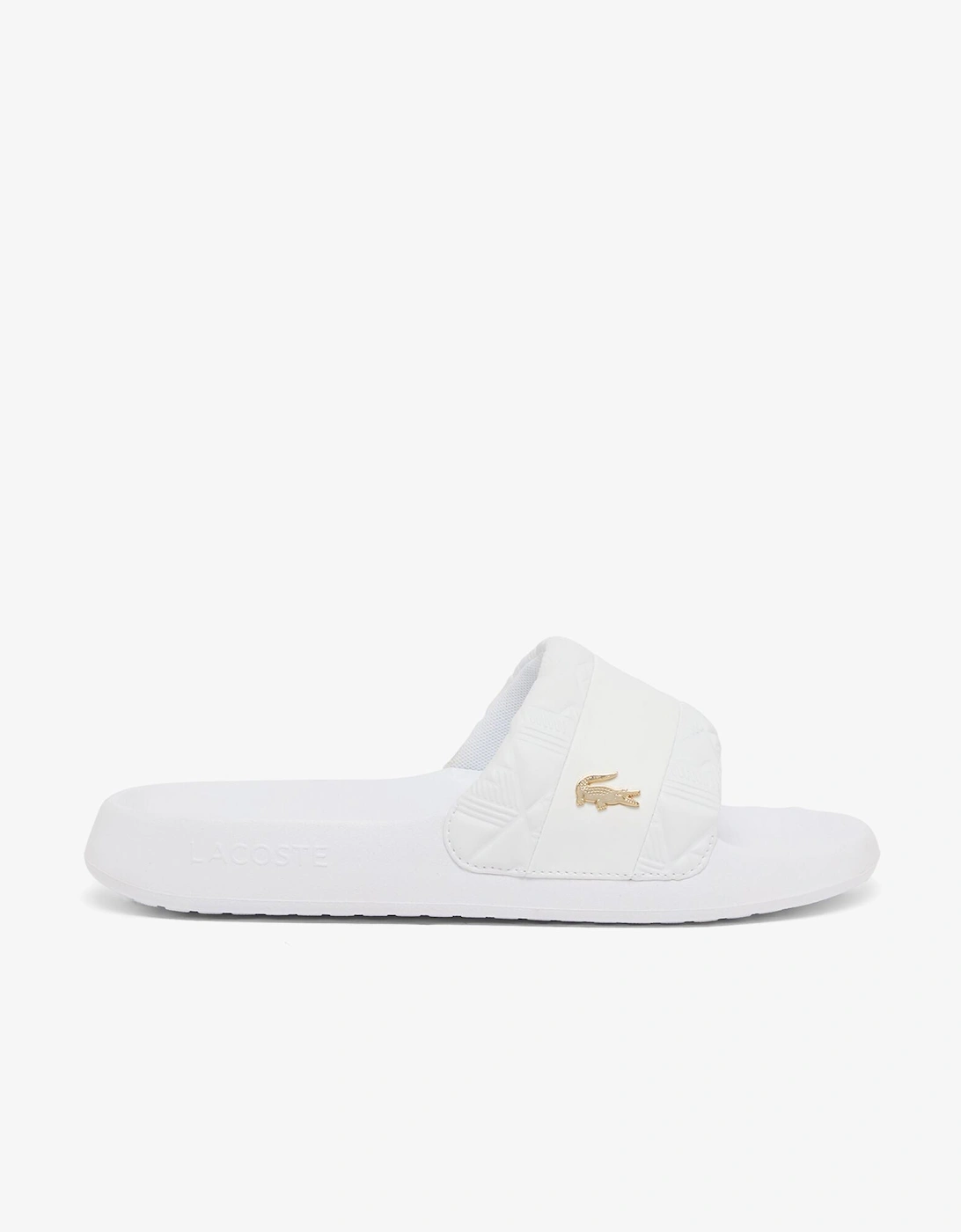 Serve Hybrid Monogram Slides - White/White 21G