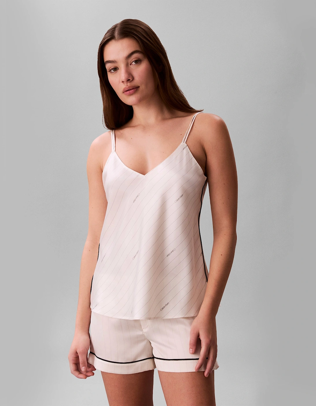 Calvin Klein SATIN CAMI Womens Pyjama Top Ivory