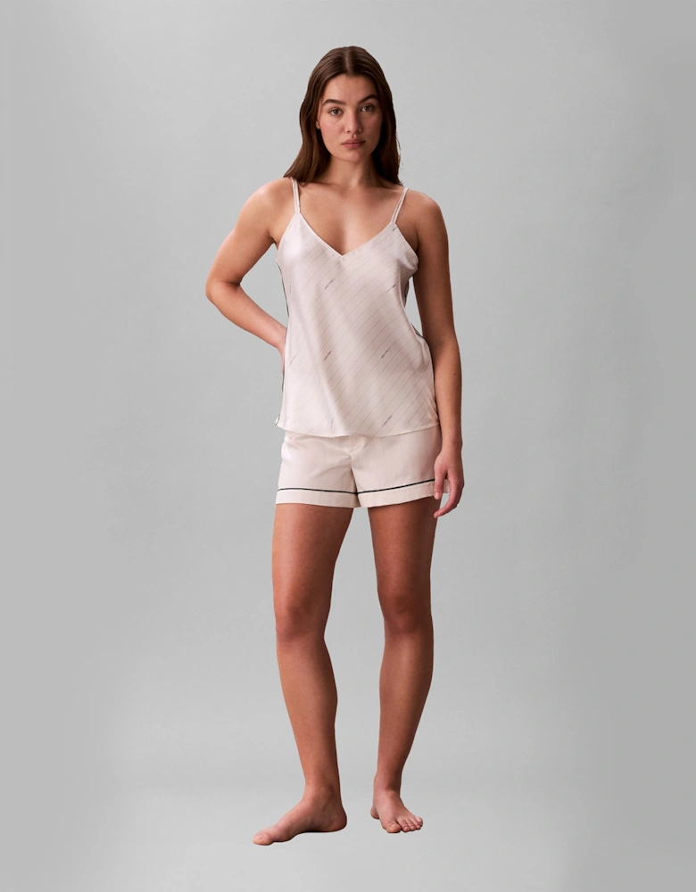 Calvin Klein SATIN CAMI Womens Pyjama Top Ivory