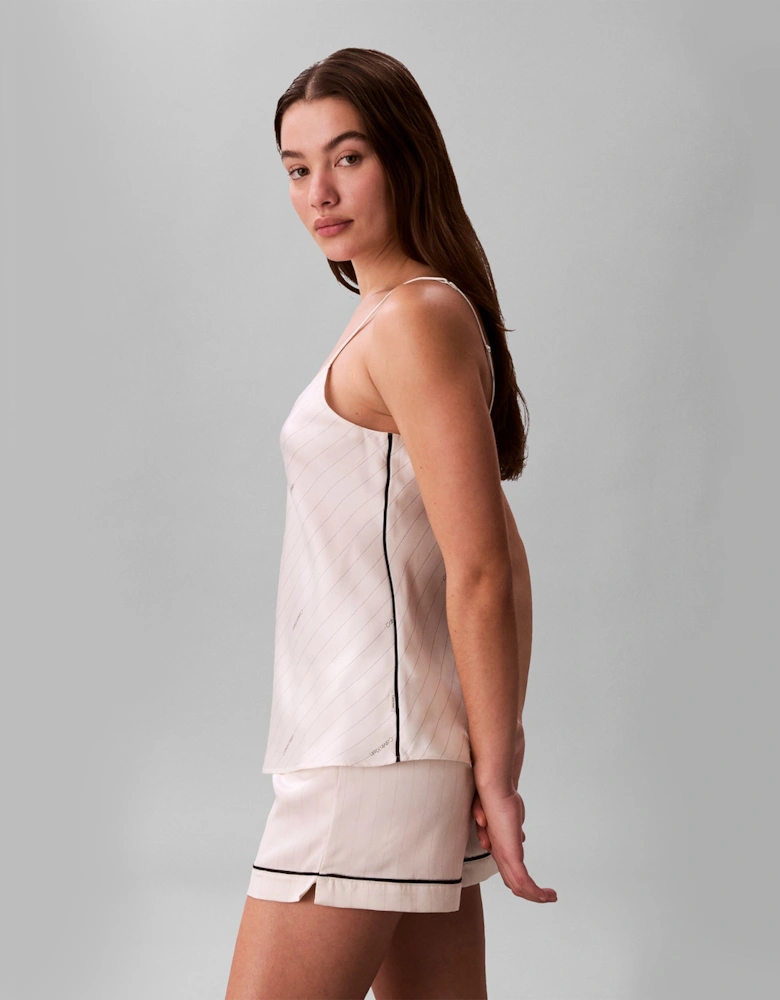 Calvin Klein SATIN CAMI Womens Pyjama Top Ivory
