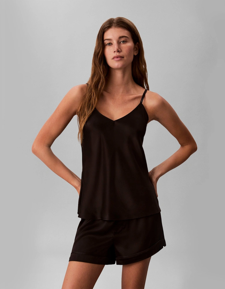 Calvin Klein SATIN CAMI Womens Pyjama Top Black