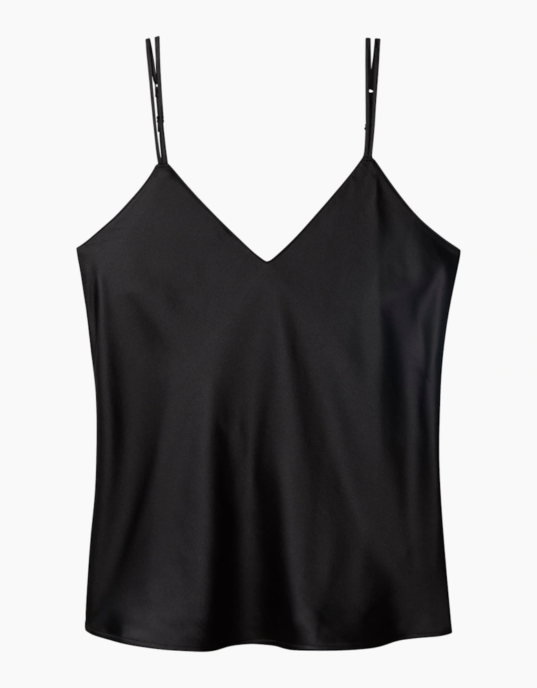 Calvin Klein SATIN CAMI Womens Pyjama Top Black