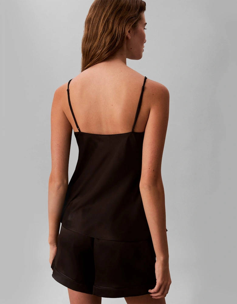 Calvin Klein SATIN CAMI Womens Pyjama Top Black