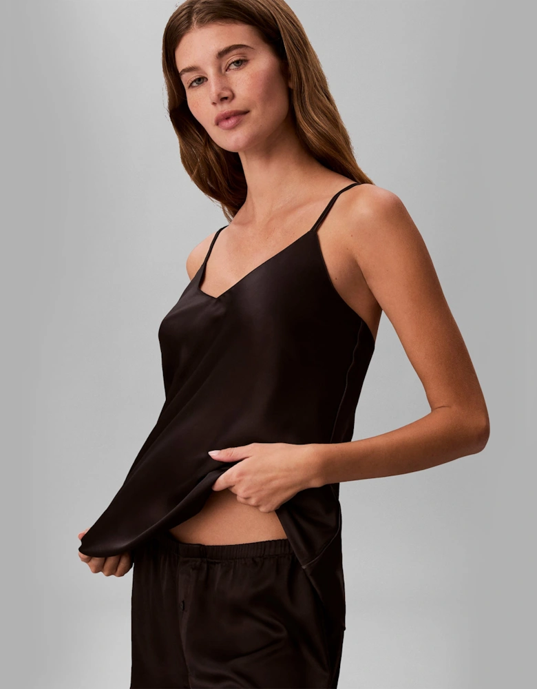 Calvin Klein SATIN CAMI Womens Pyjama Top Black