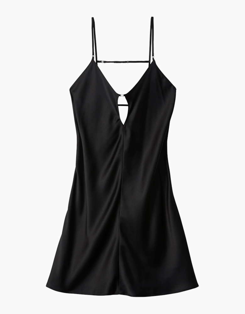 Calvin Klein SATIN CHEMISE Womens Nightdress Black