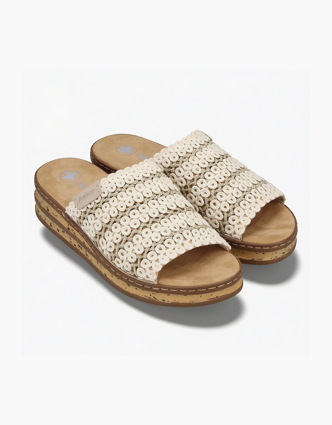 629X8-60 Womens Ankle Strap Sandals Beige