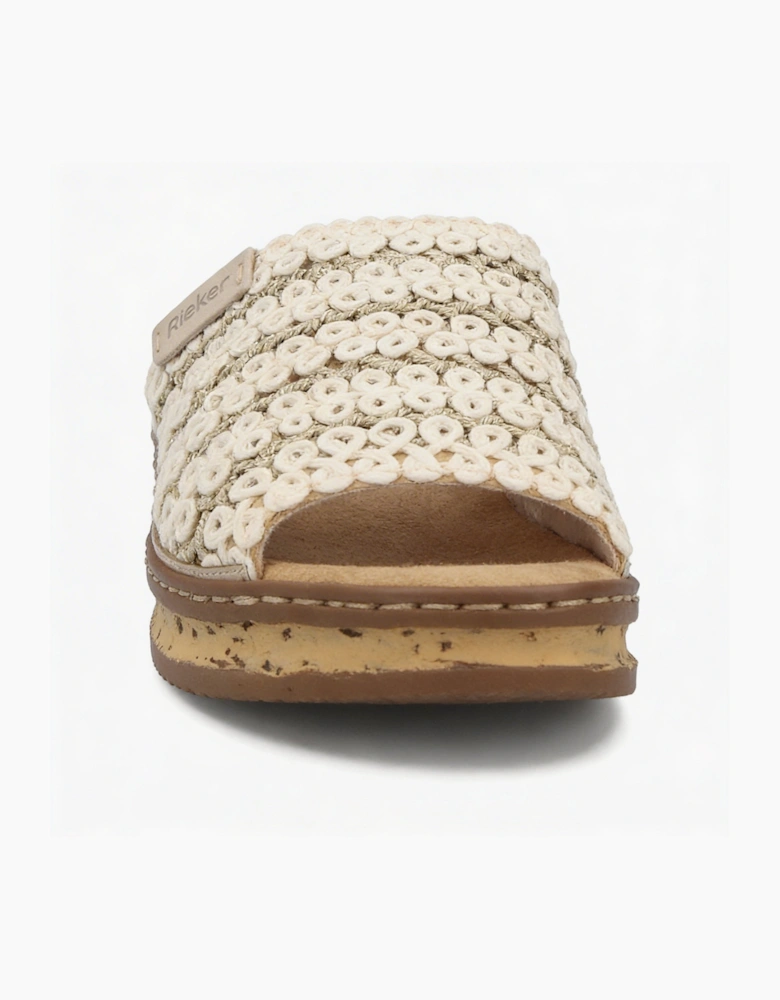 629X8-60 Womens Ankle Strap Sandals Beige