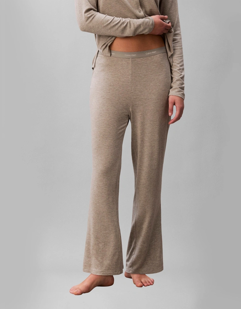 Calvin Klein LS SHIRT Set Womens Pyjama Set Grey Heather