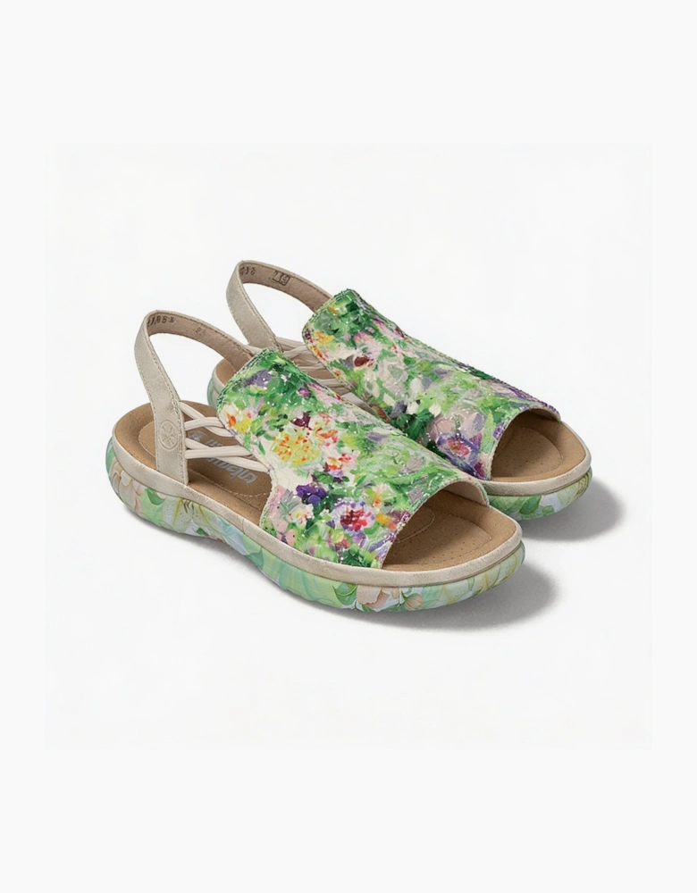 64841 Womens Ankle Strap Sandals Multi