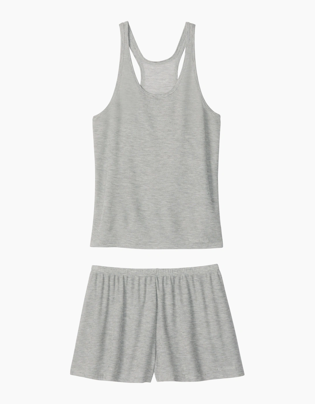 Calvin Klein TISSUE WAFFLE TANK Womens Loungewear Grey Heather