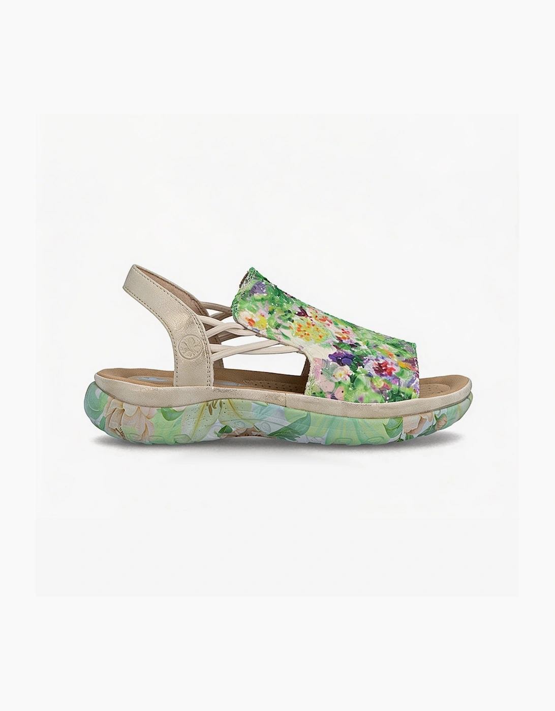 Rieker Women's Green 64841 Ankle Strap Sandals Multi  7.5 Uk Size 7.5