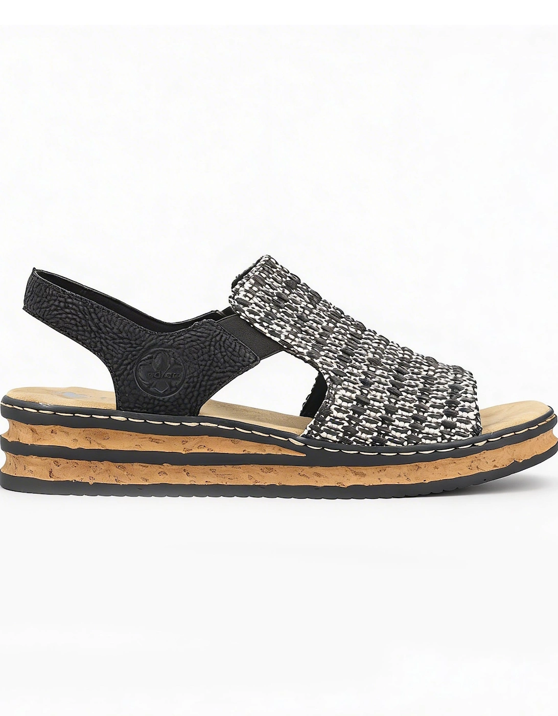Rieker 62971-00 Womens Ankle Strap Sandals Black, 6 of 5