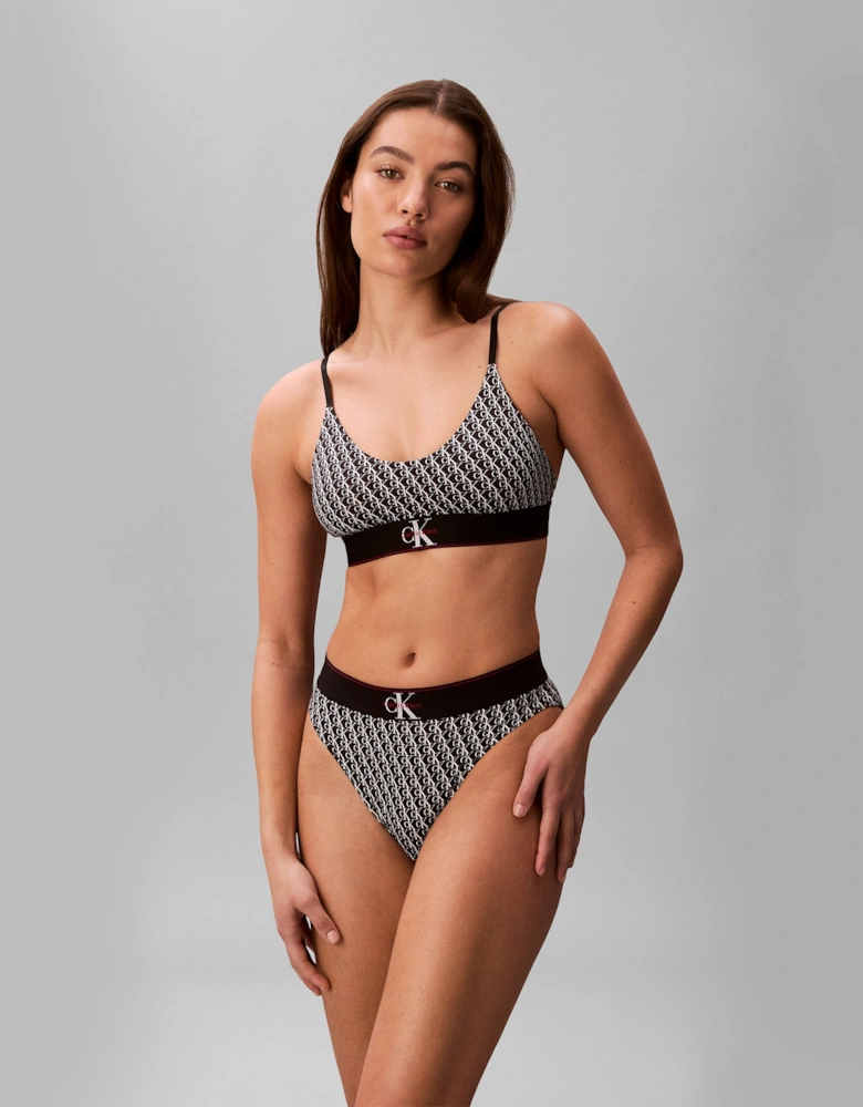 Calvin Klein HIGH WAIST BIKINI Womens High-Waist Briefs Black