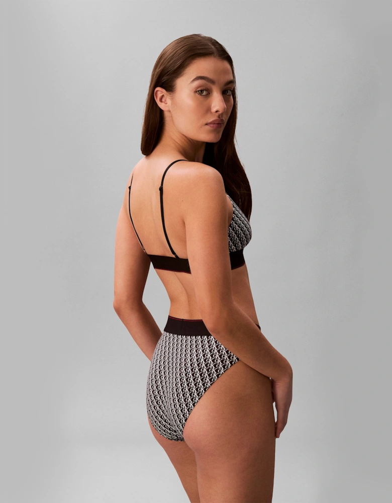 Calvin Klein HIGH WAIST BIKINI Womens High-Waist Briefs Black