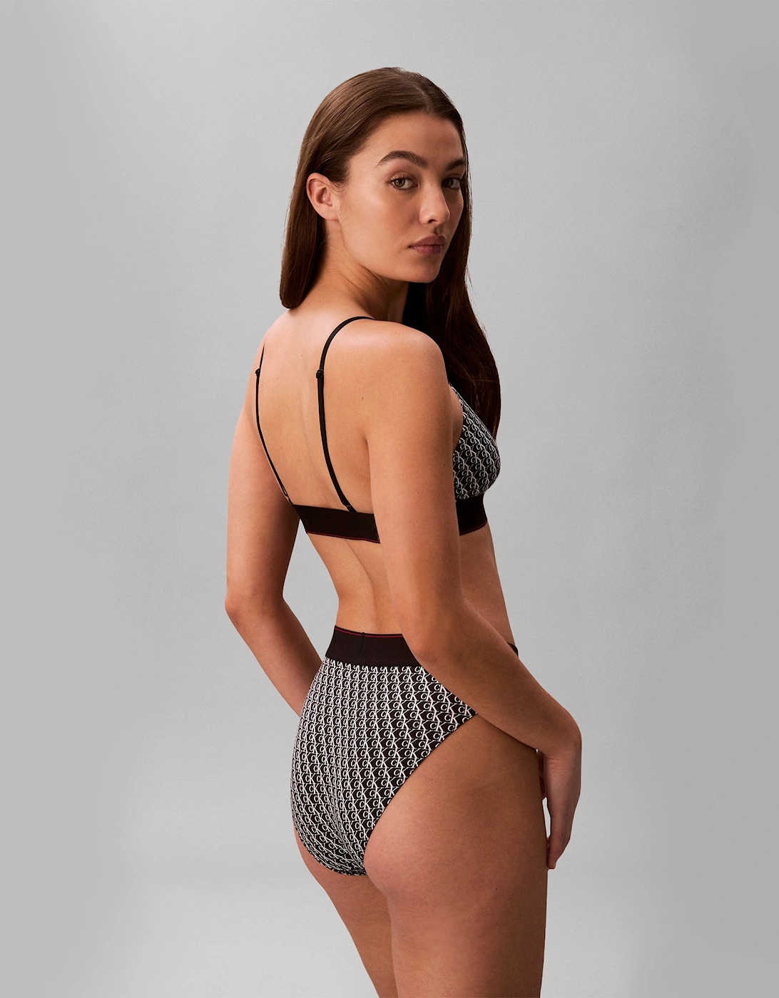 Calvin Klein HIGH WAIST BIKINI Womens High-Waist Briefs Black