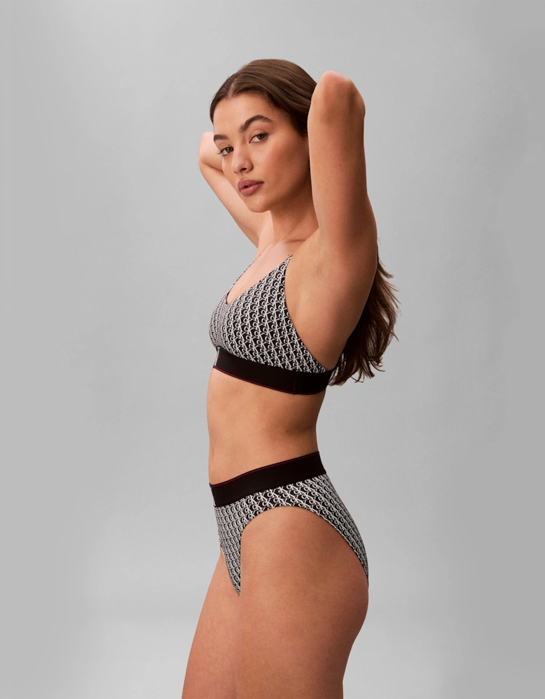 Calvin Klein HIGH WAIST BIKINI Womens High-Waist Briefs Black