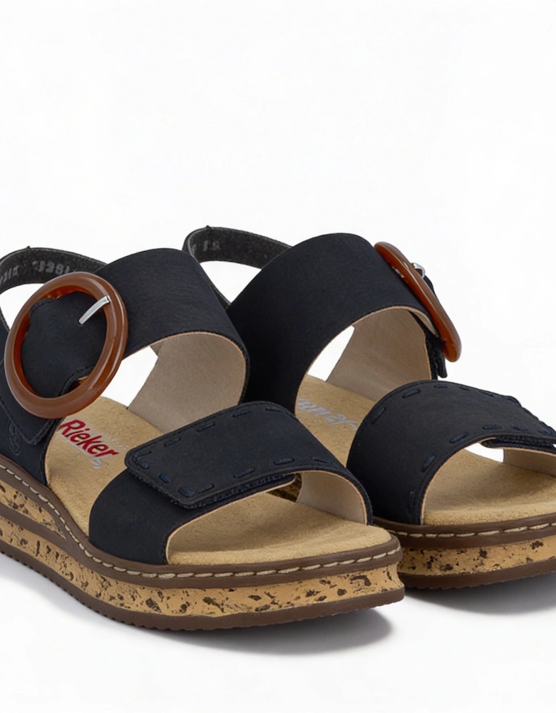 62950-14 Womens Ankle Strap Sandals Blue