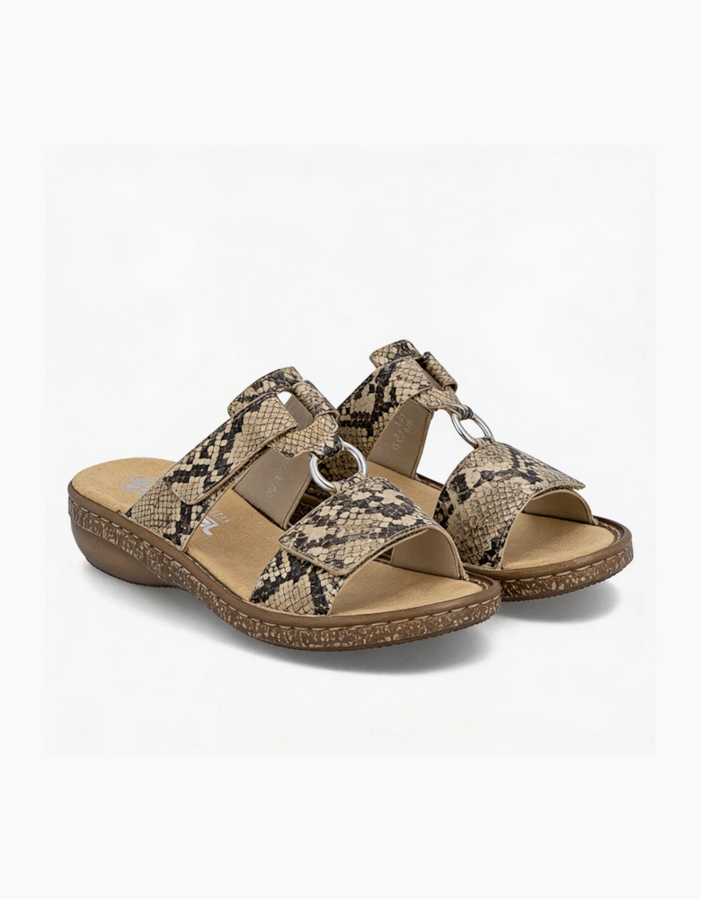 Rieker 628P9-20 Womens Ankle Strap Sandals Brown