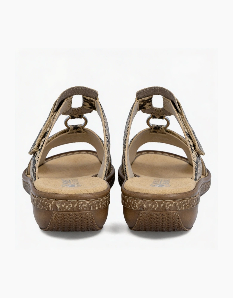 Rieker 628P9-20 Womens Ankle Strap Sandals Brown