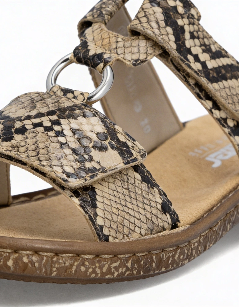 Rieker 628P9-20 Womens Ankle Strap Sandals Brown