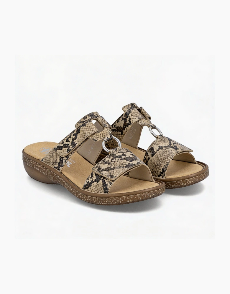 Rieker 628P9-20 Womens Ankle Strap Sandals Brown