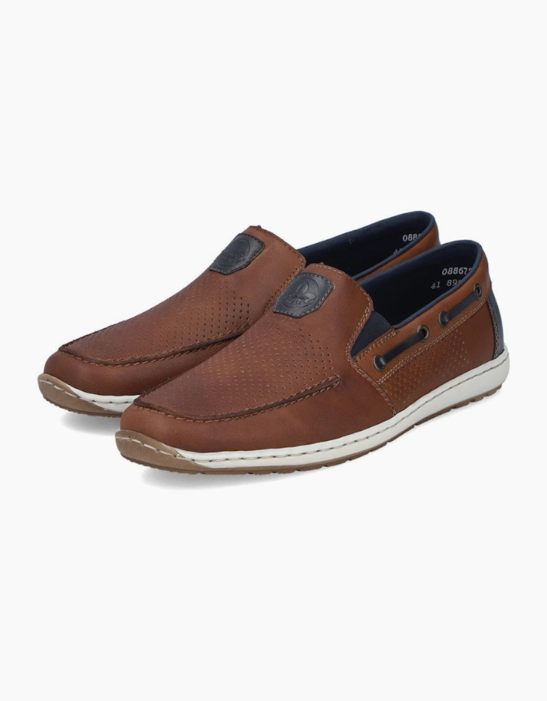 08867-25 Mens Loafer Shoes Brown