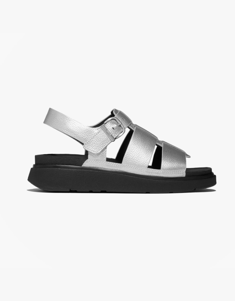 GEN-FF TUMBLED Womens Ankle Strap Sandals Silver