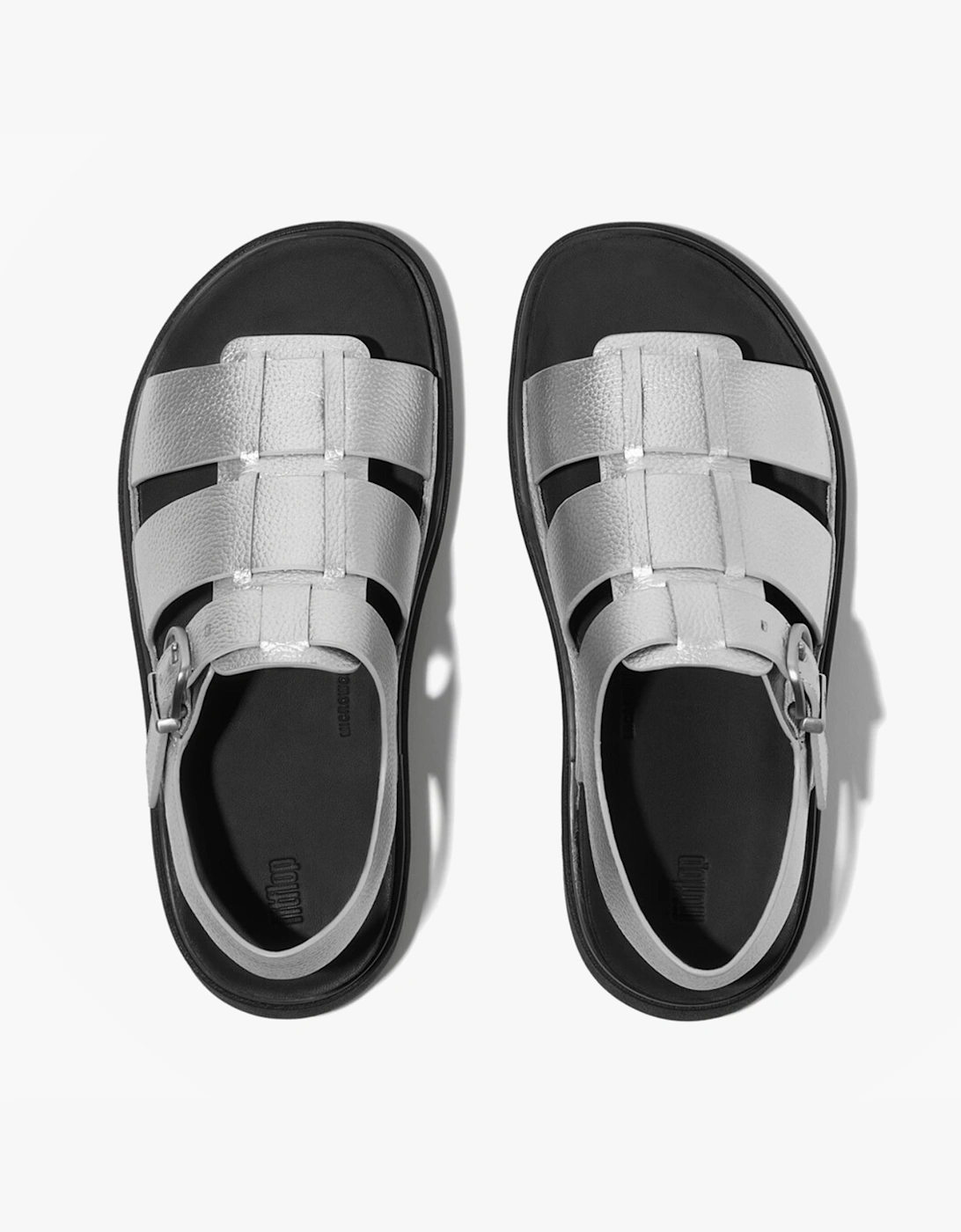 GEN-FF TUMBLED Womens Ankle Strap Sandals Silver