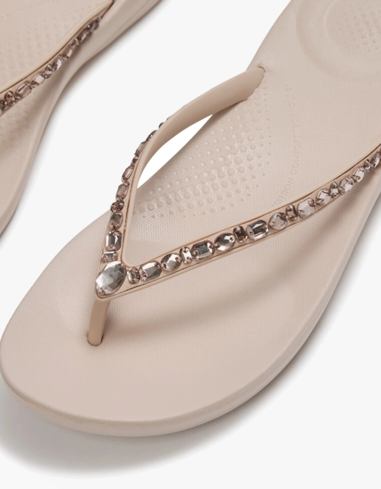 IQUSHION MULTI Womens Toe-Post Sandals All Nude Rose