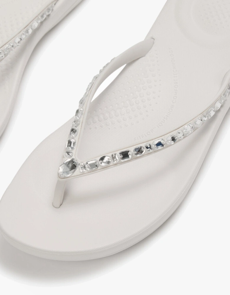 IQUSHION MULTI Womens Toe-Post Sandals Urban White